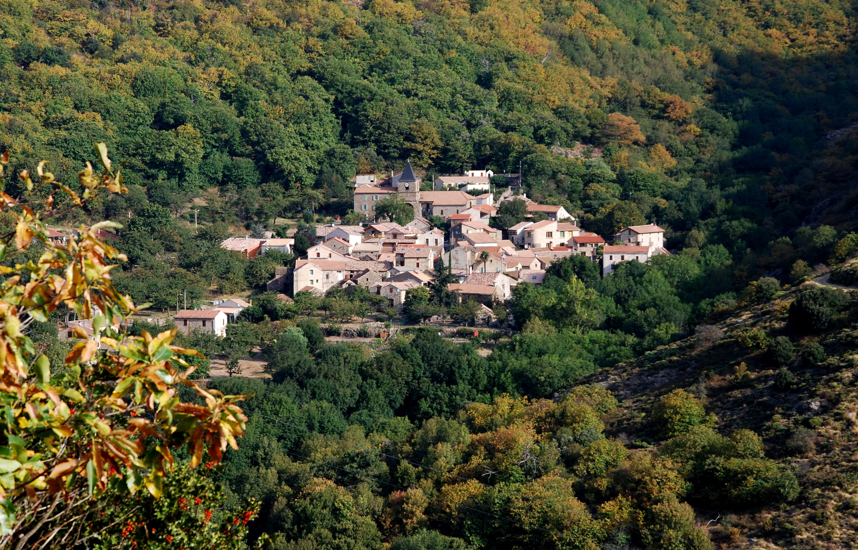 Dorf in der Montagne Noir