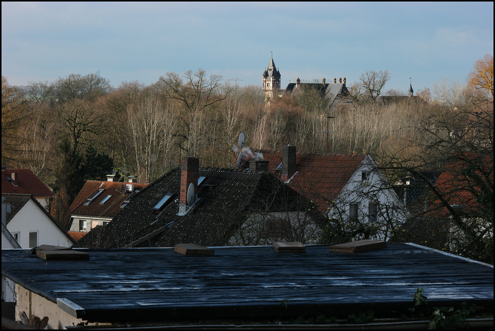 Dorf mit Schloss