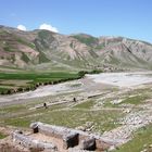 Dorf und Reis- und Weizenfelder in Nord-Afghanistan