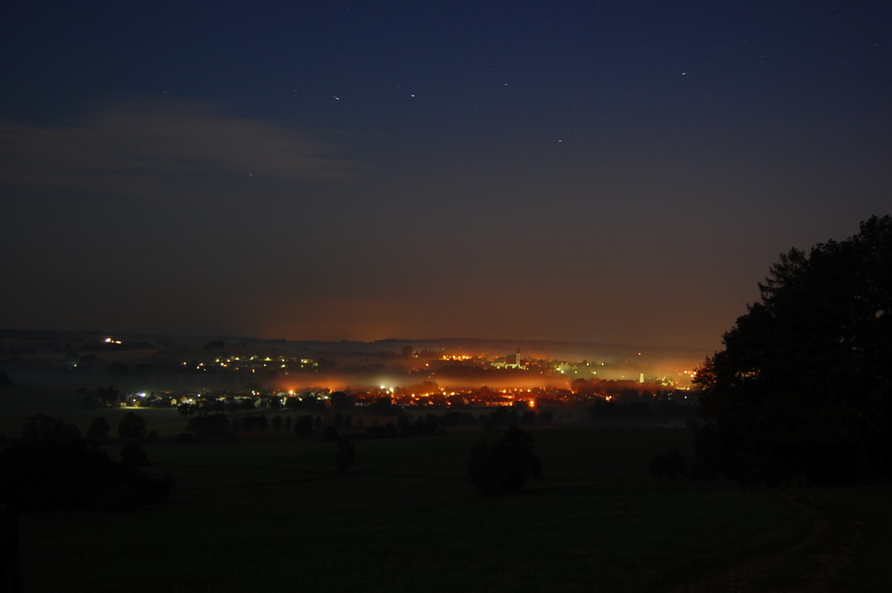 Dorfen (Bayern) bei Nacht