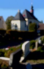 Dorffriedhof im Herbst