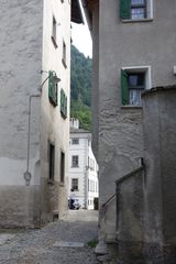 Dorfgasse in Soglio, Bergell