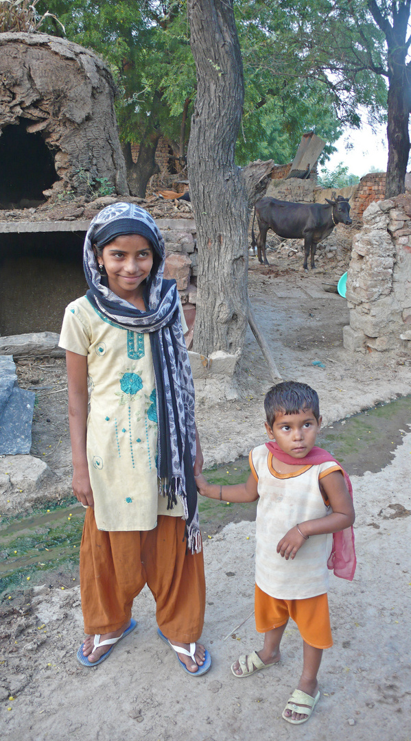 Dorfkinder in Nordindien