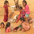 Dorfkinder in Tamil Nadu, Indien