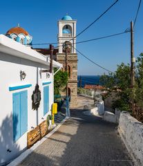 Dorfstrasse in Manganitis | Insel Ikaria, Griechenland
