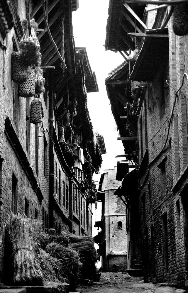 Dorfstrasse in Nepal