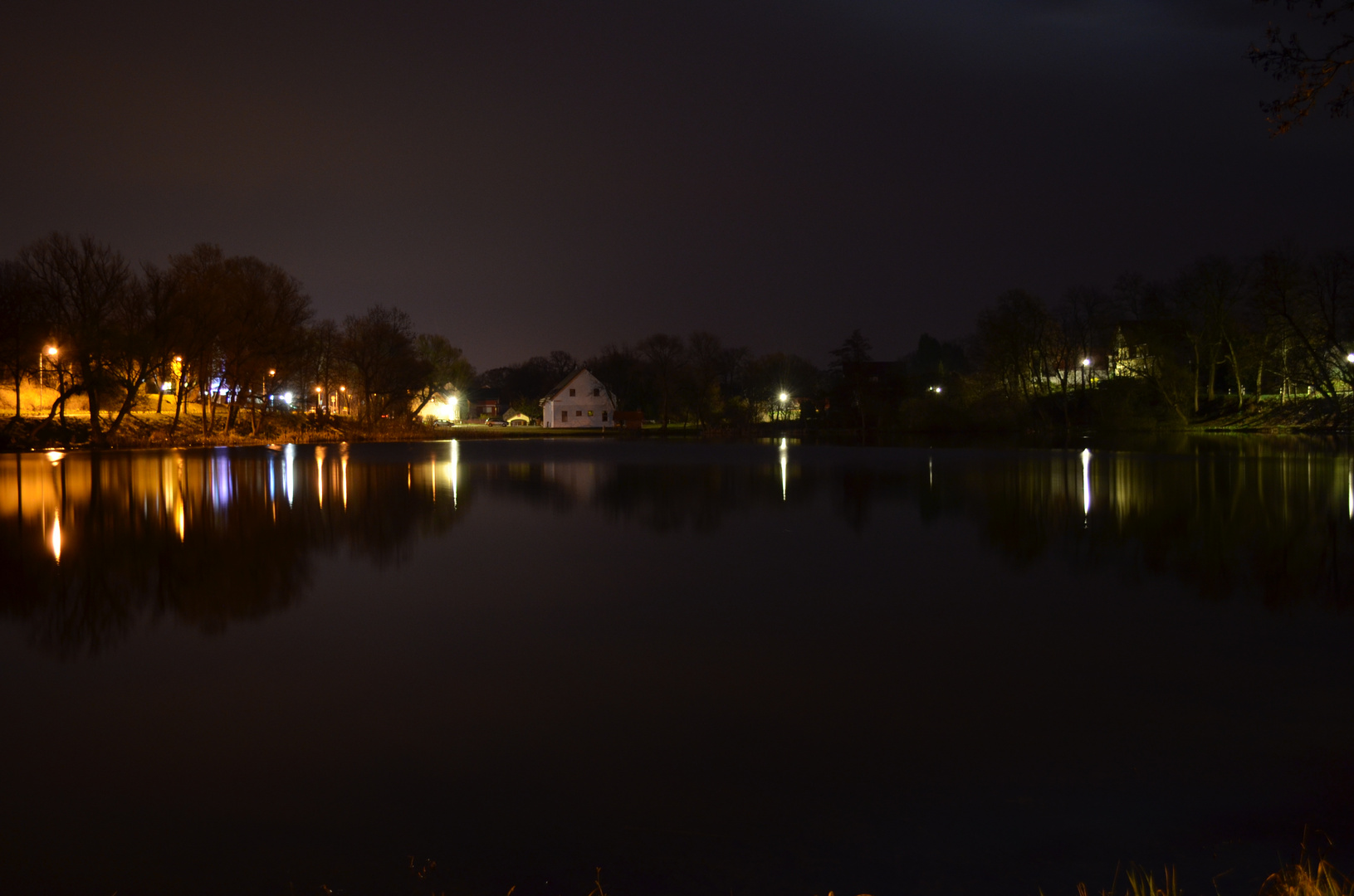 Dorfteich bei Nacht