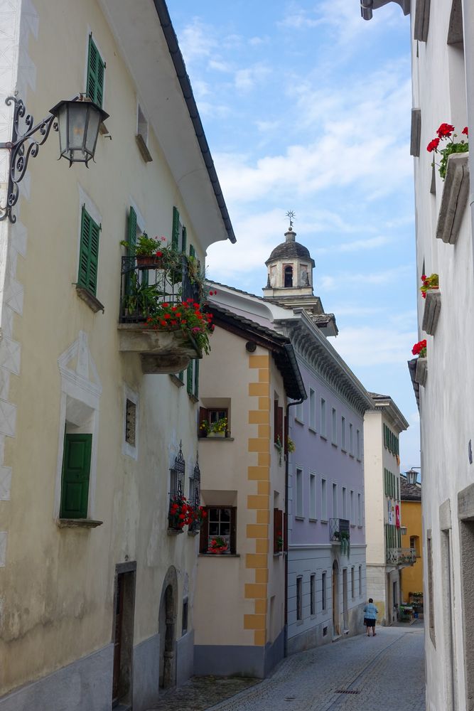 Dorfteil von Castasegna im Bergell