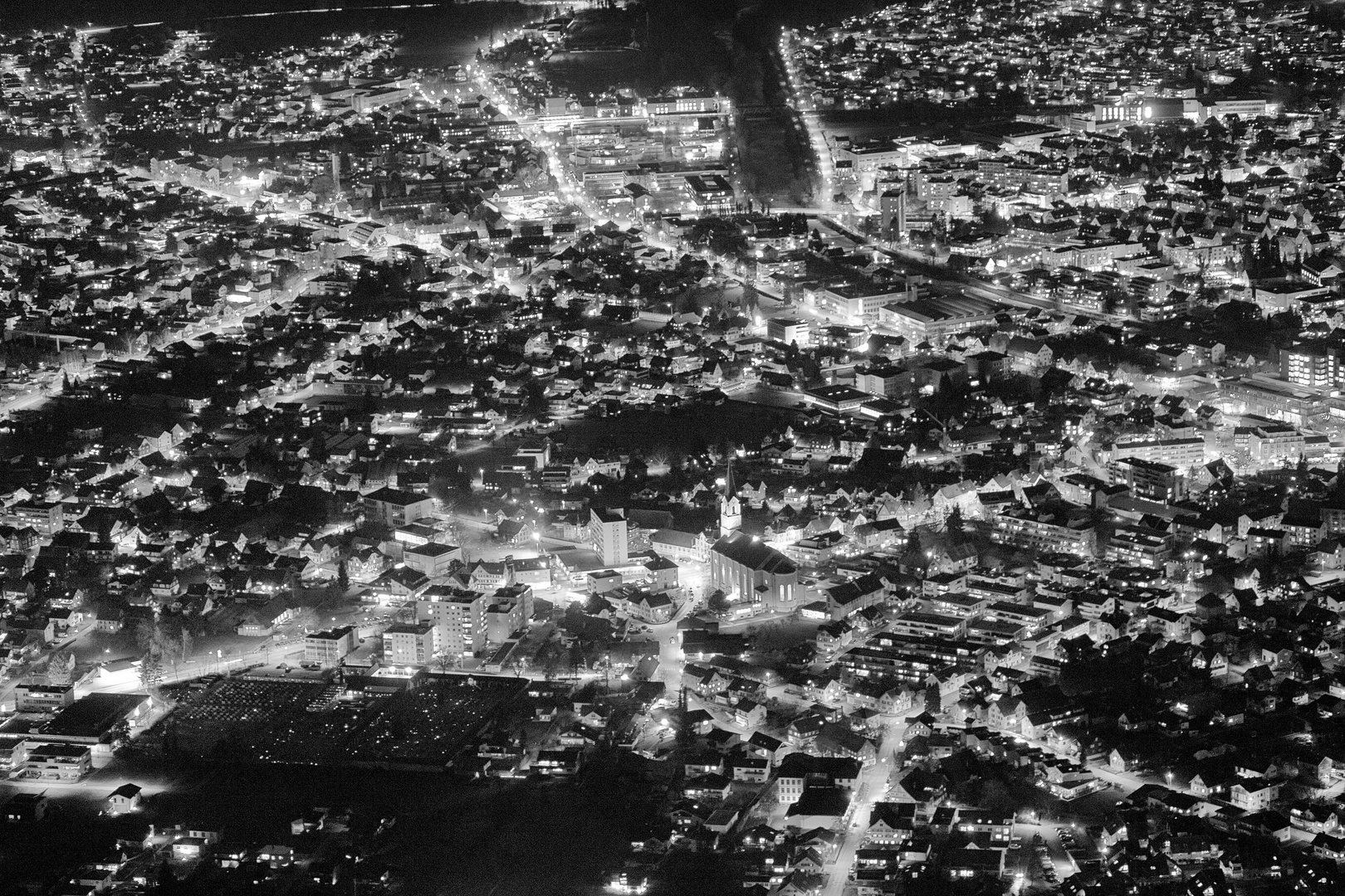 Dornbirn Hatlerdorf bei Nacht