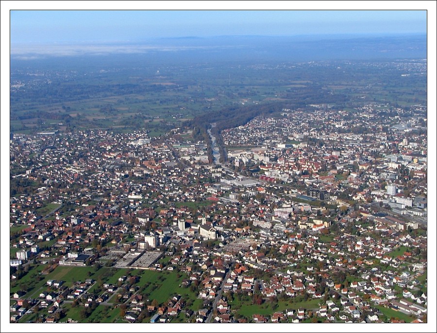 Dornbirn mit Blick Rheintal