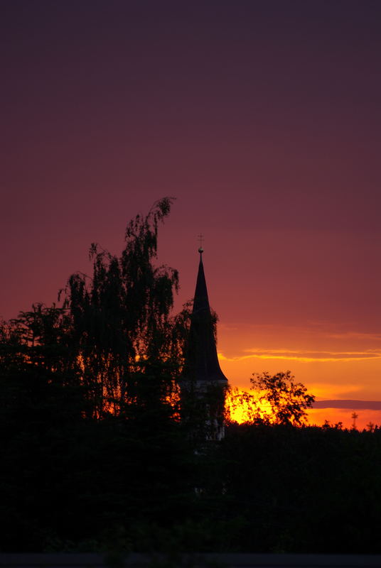 Dornröschenschloss im Abendrot