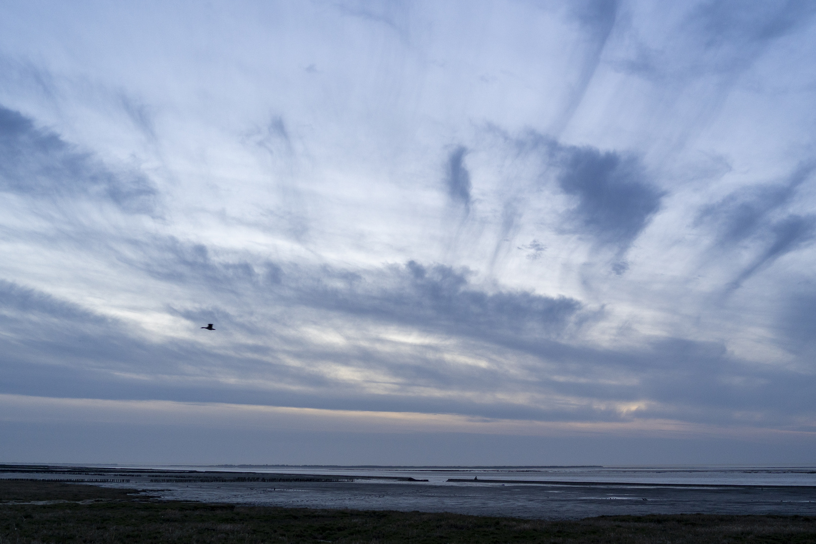 Dornum-Wolken im Sonnenuntergang