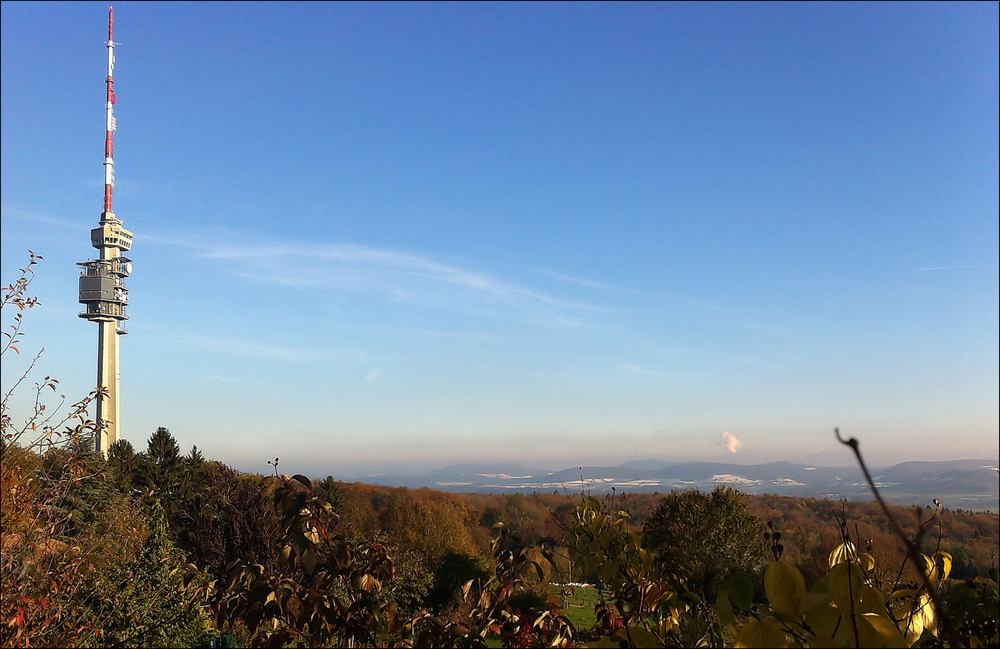 dort am horizont wären die alpen