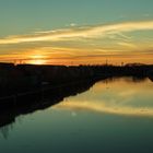 Dortmund-Ems Kanal bei Sonnenuntergang