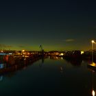 Dortmunder Hafen kurz nach Sonnenuntergang