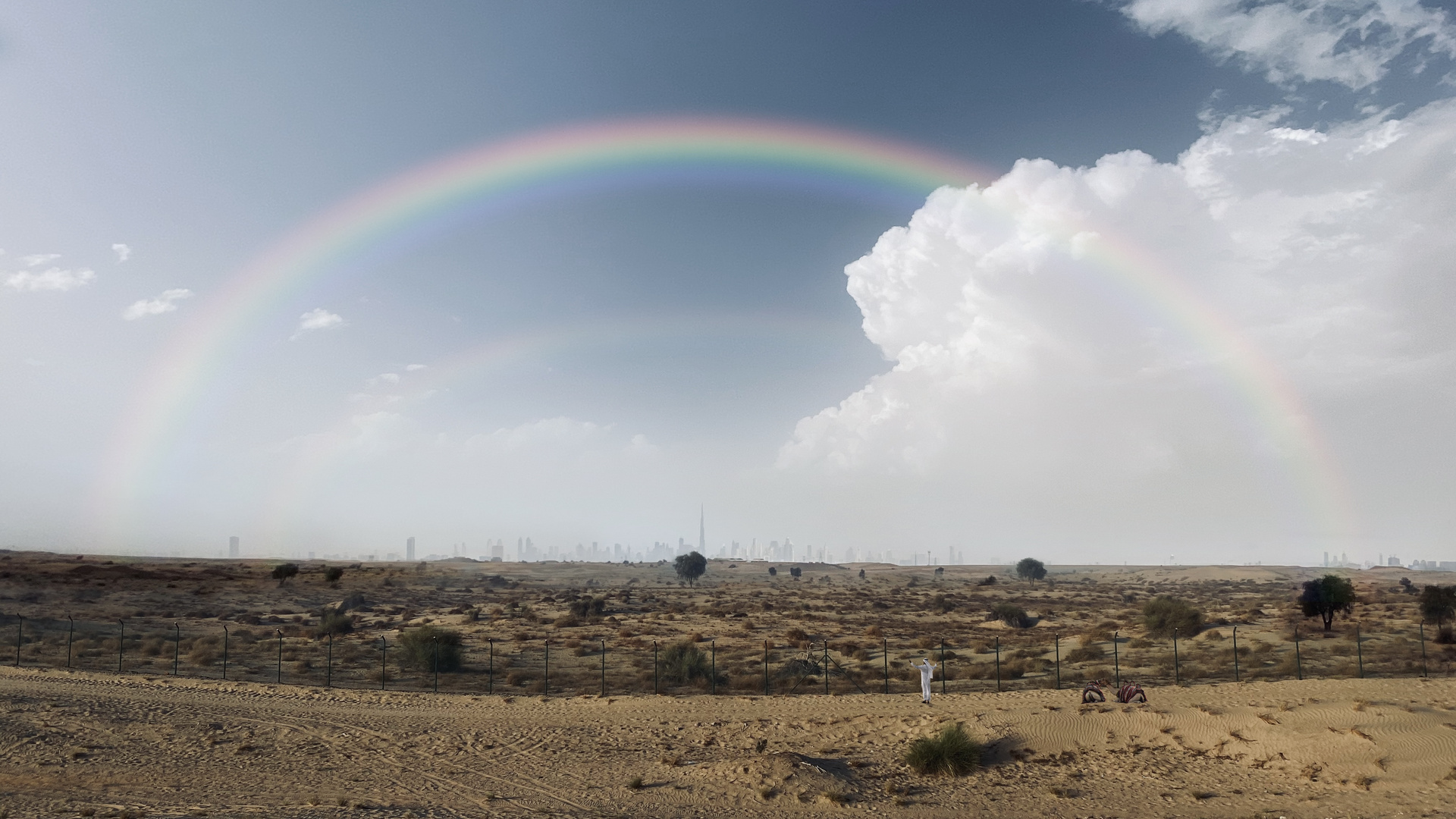 Double rainbow.