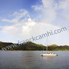 double rainbow on seychelles islands