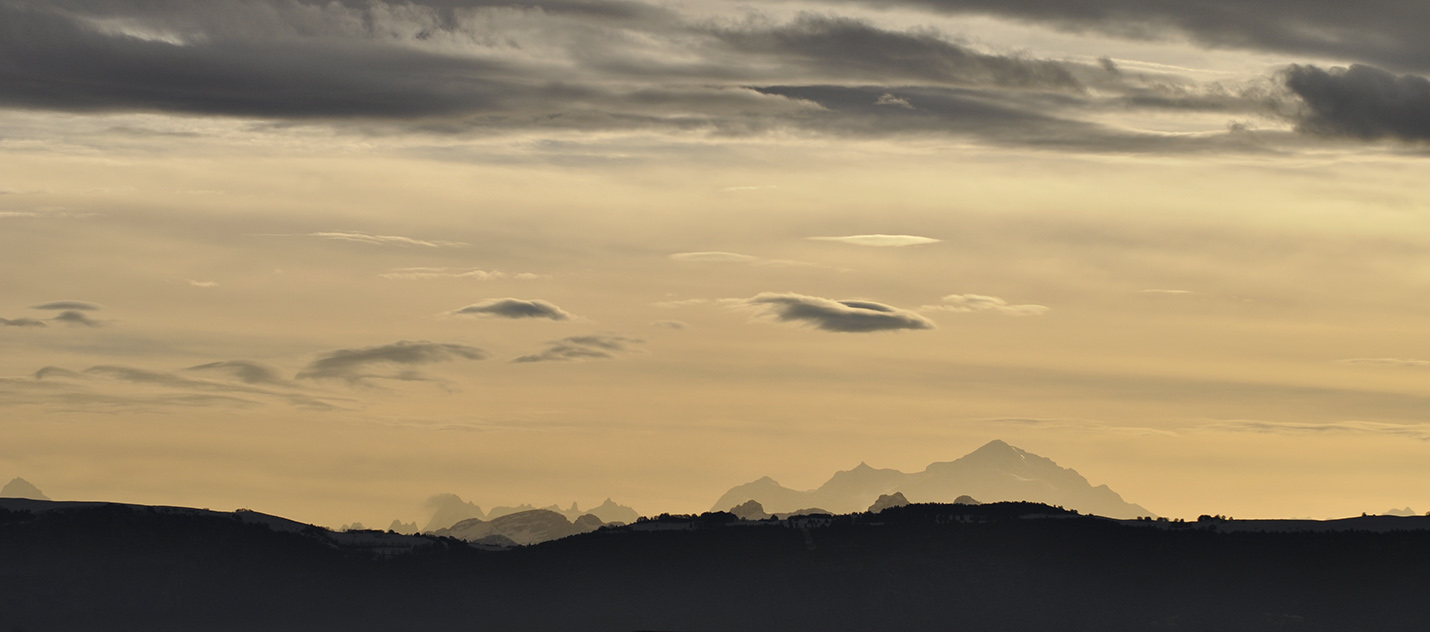 Douce brume sur le Mont-Blanc