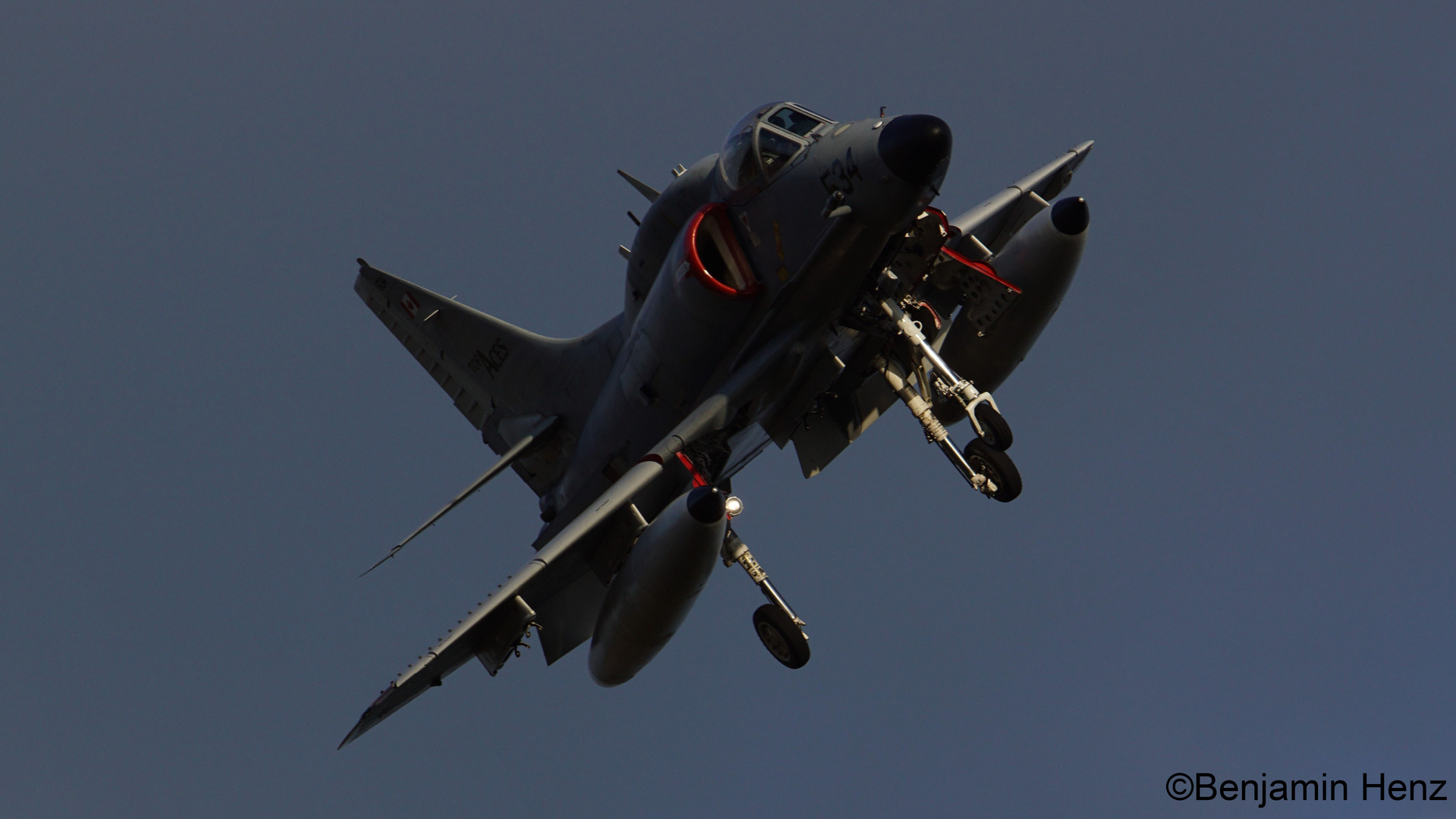 Douglas A4N Skyhawk landing at Wittmund Airbase (ETNT)