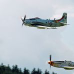 Douglas Skyraider und P-51 Mustang