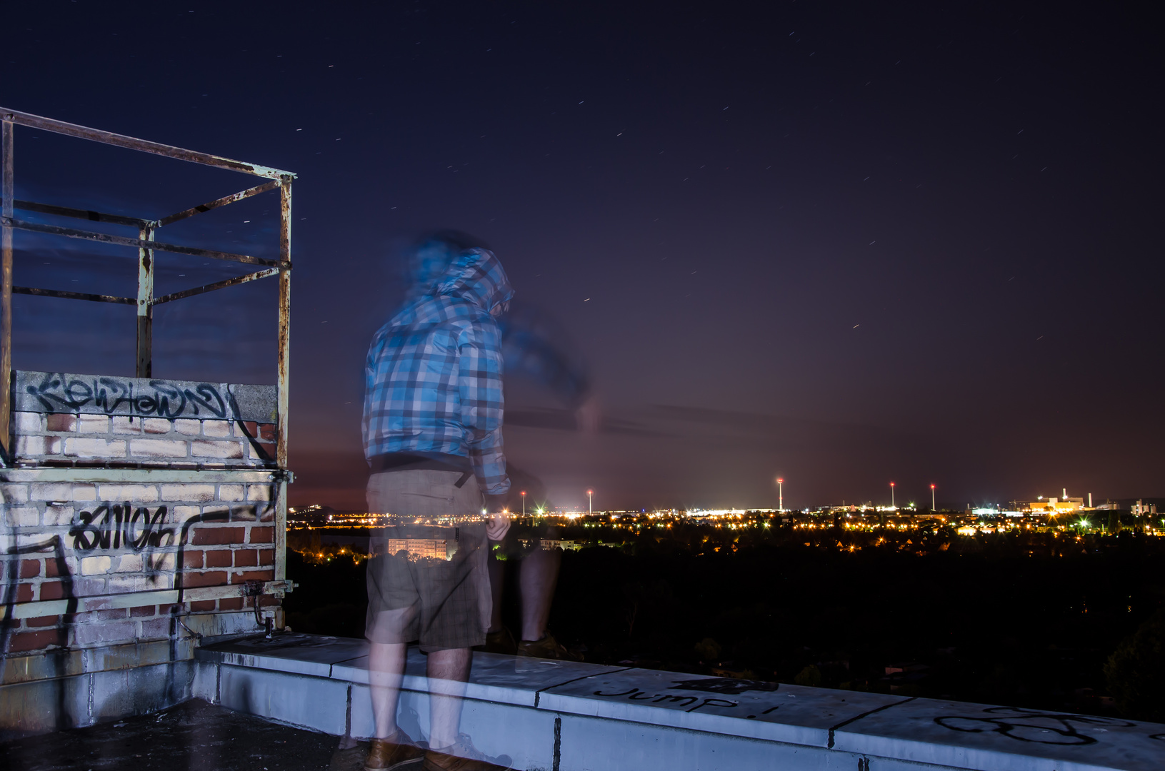 Down on the roof...