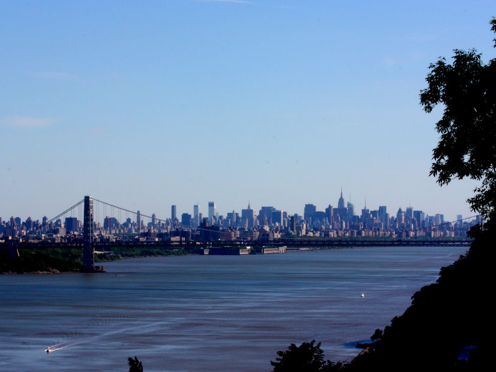 Down the Hudson toward Manhattan