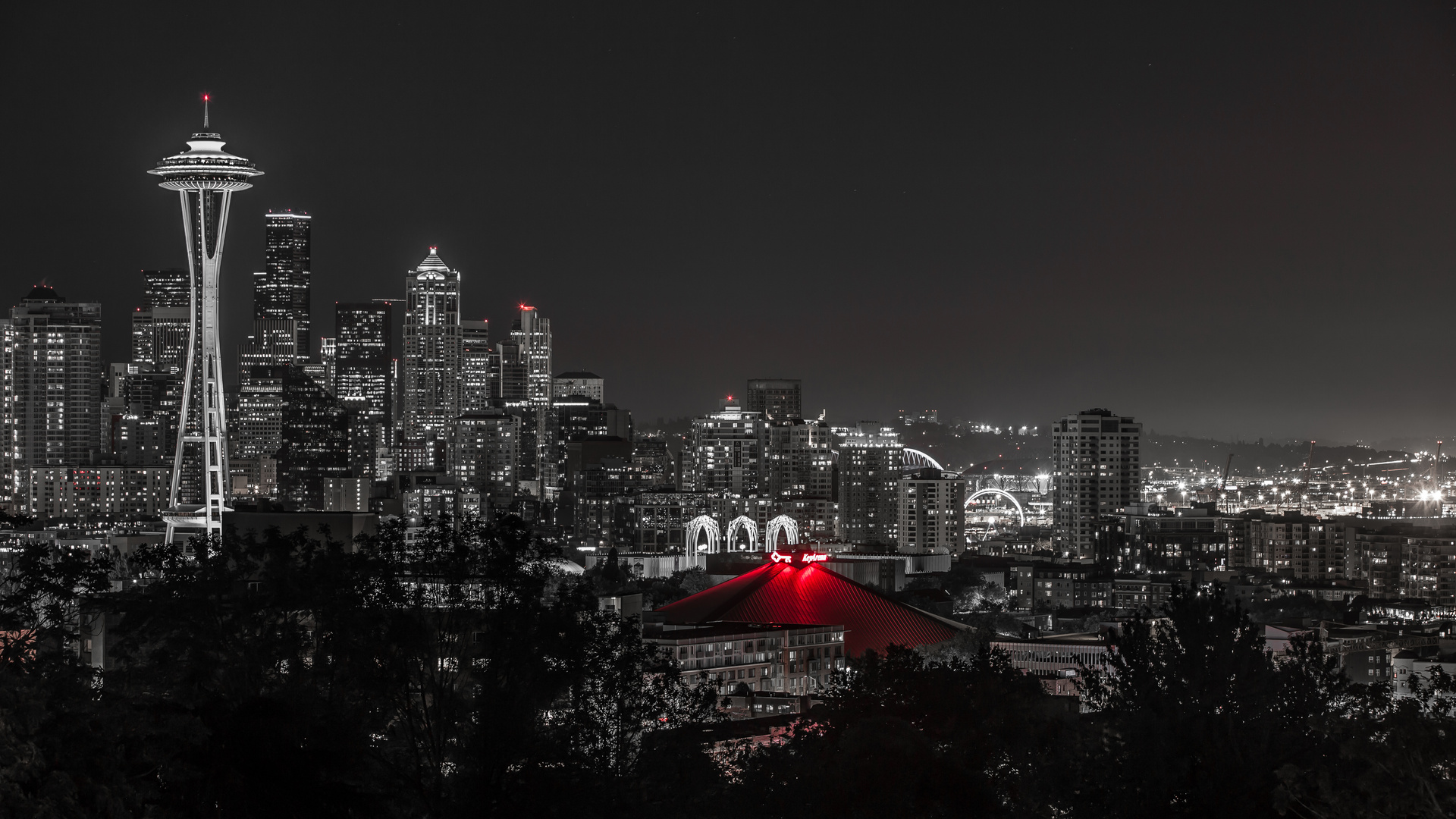 Downton Seattle @ night 