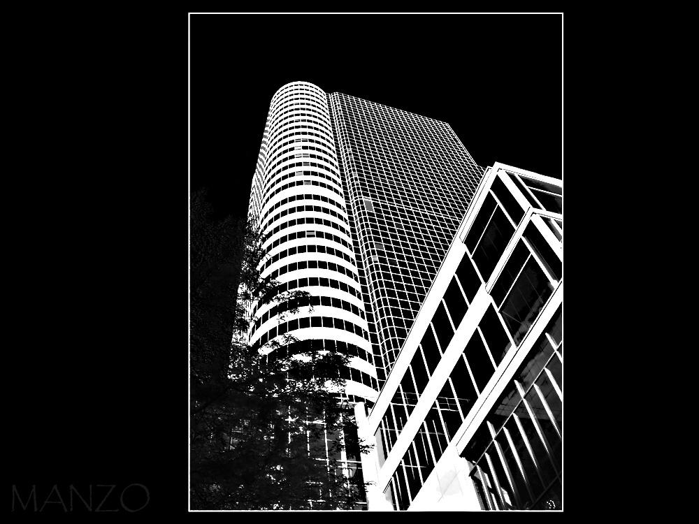 Downtown Architecture in b/w