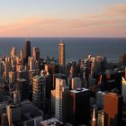 Downtown Chicago im Abendlicht