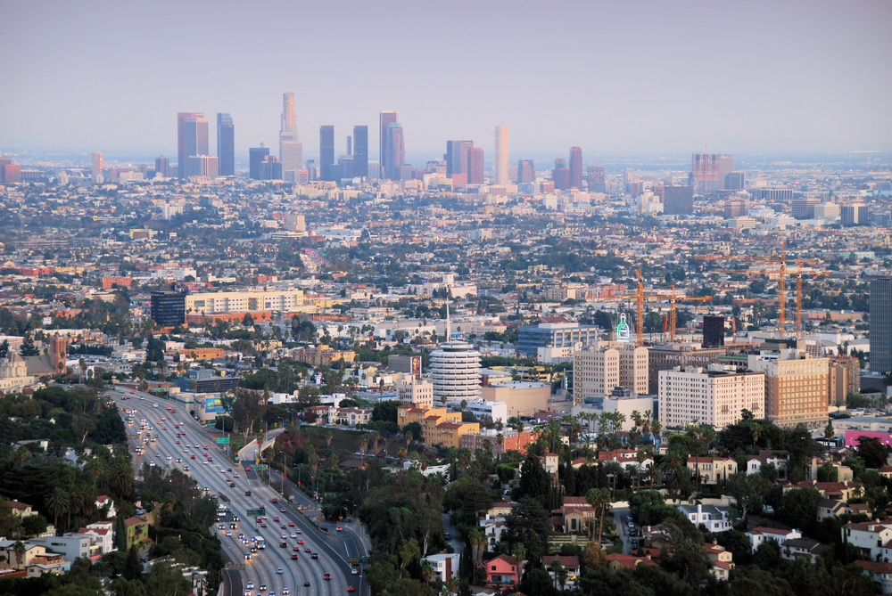 Downtown LA at Sunset