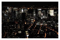Downtown Manhattan at night