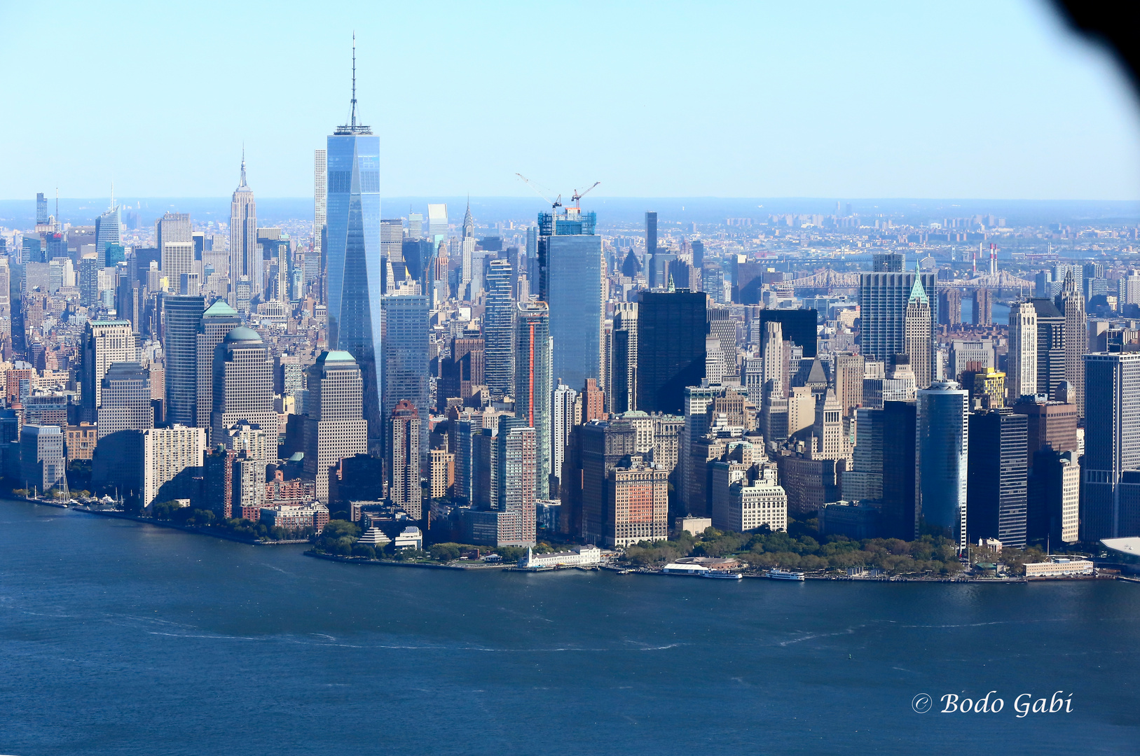 Downtown Manhattan aus der Luft