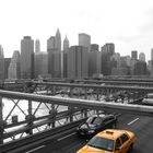 Downtown Manhatten von der Brooklyn Bridge