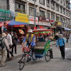 Downtown on the street in Lhasa