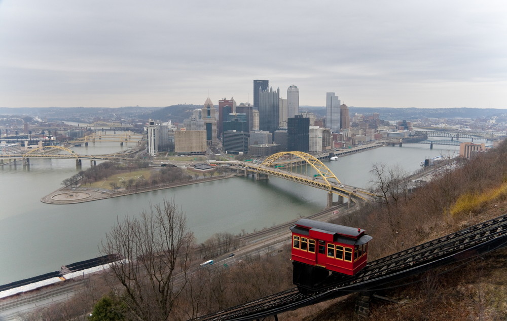 Downtown Pittsburgh vom Mt. Washington