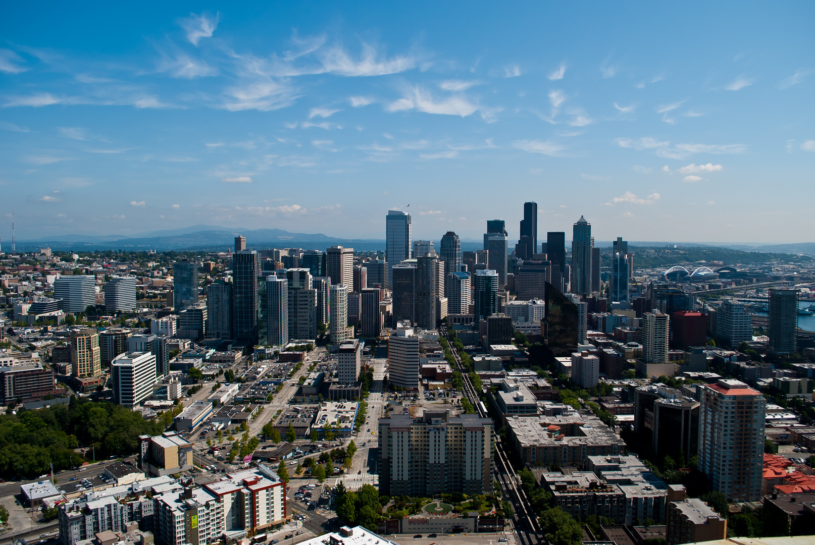 Downtown Seattle vom Space Needle aus