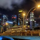 Downtown Singapore bei Nacht