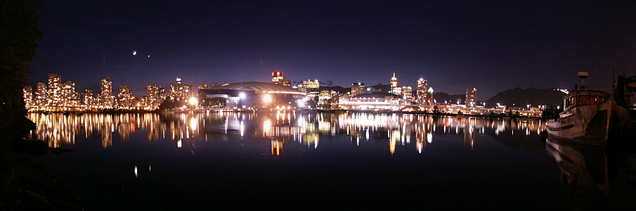 Downtown Vancouver mit Mond&Venus