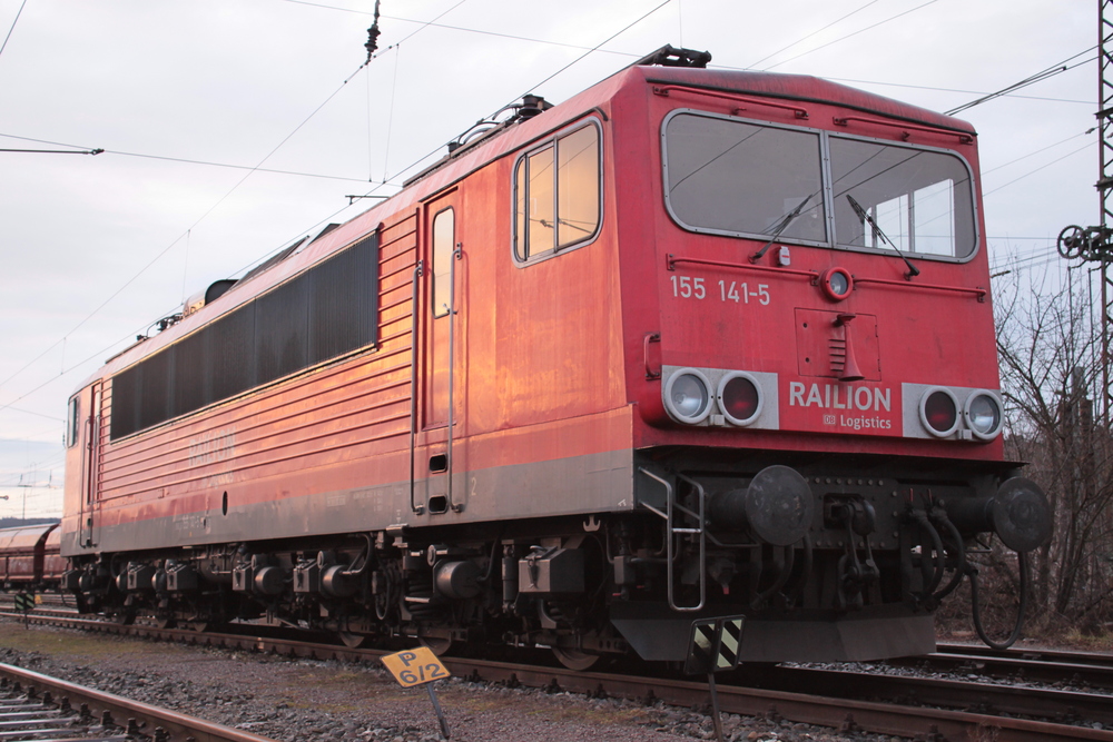DR-Baureihe 250 (Baureihe 155) seltener Gast im Bw Ulm