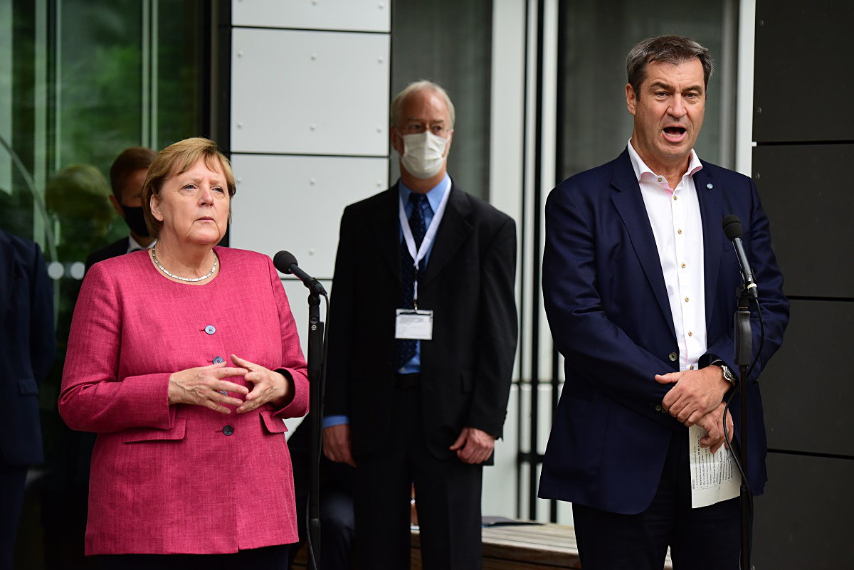 Dr. Markus Söder - Dr. Angela Merkel @ Max-Planck-Institut für Quantenoptik - Garching am 15.09.2021