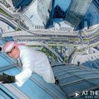 Dr. Norman Ali Khalaf climbing At The Top Burj Khalifa in Dubai, UAE. 01.12.2012