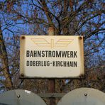 DR-Tafel Bahnstromwerk