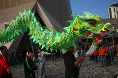 Drachen und Löwenfest in Hong Kong