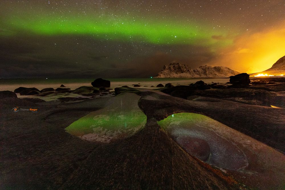 Drachenauge, Utakleivbeach mit der Lady Aurora.