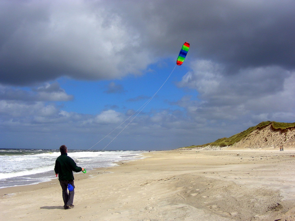 Drachenbändiger am Strand von Sylt