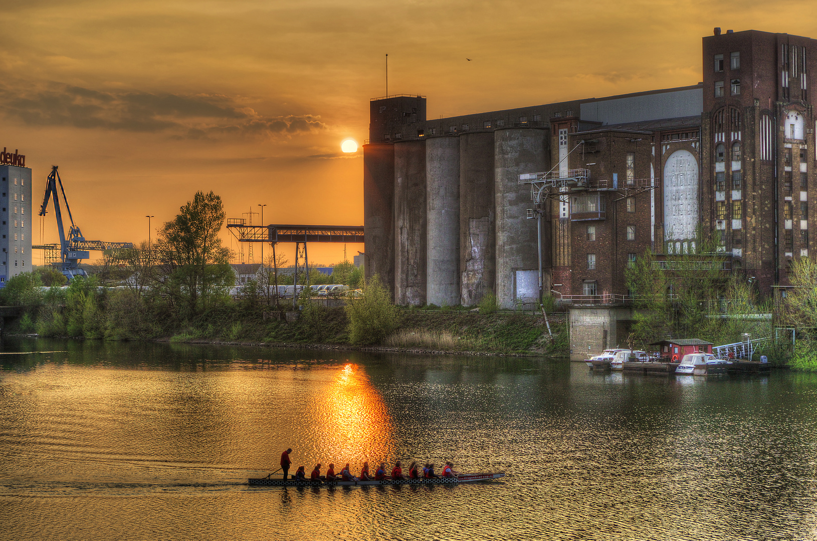 Drachenboot beim Training