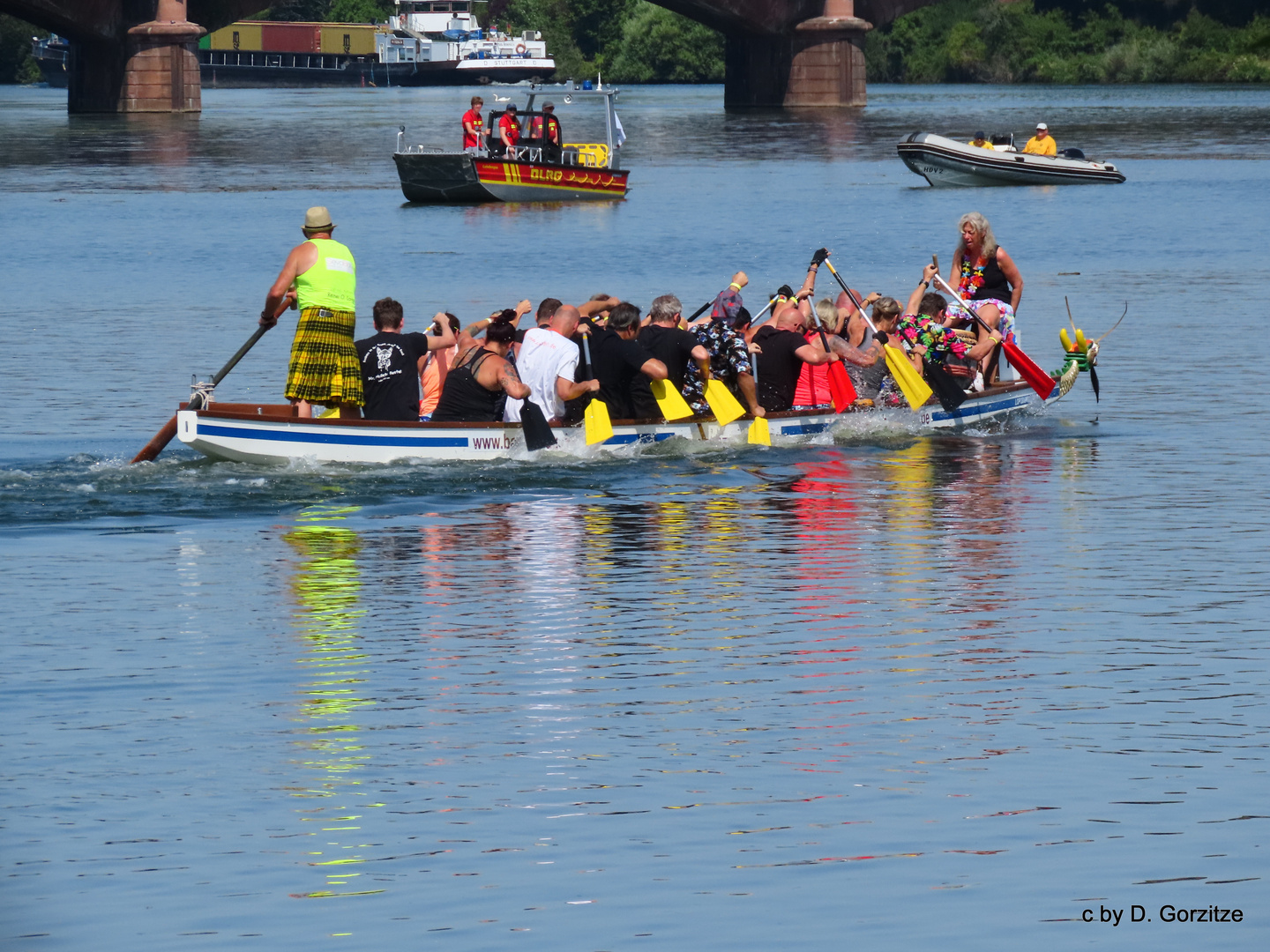 Drachenboot -Rennen auf dem Neckar !