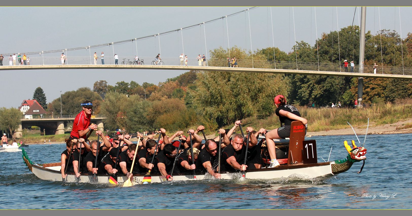 Drachenbootrennen auf dem Weser