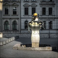 Drachenbrunnen an der Marktkirche