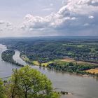Drachenfels  Blick auf Rhein und Insel Nonnenwerth